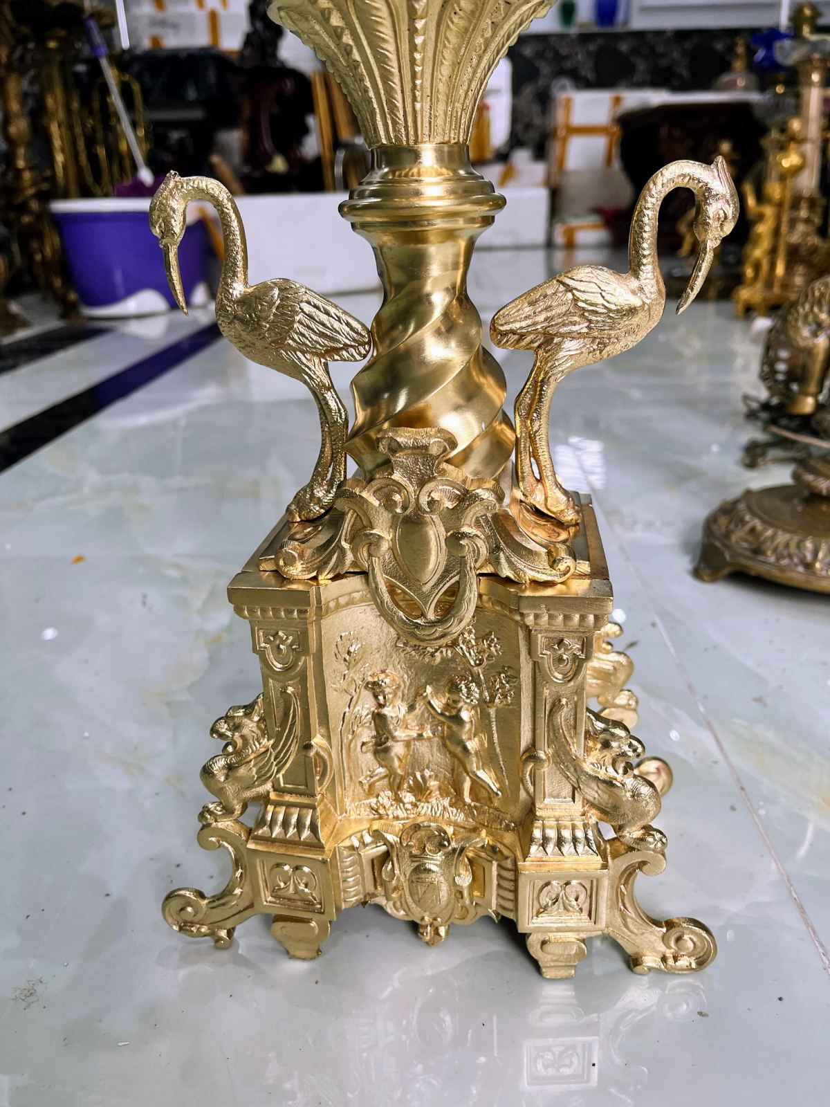 Đèn dầu Pháp, cao 91cm – ảnh 4