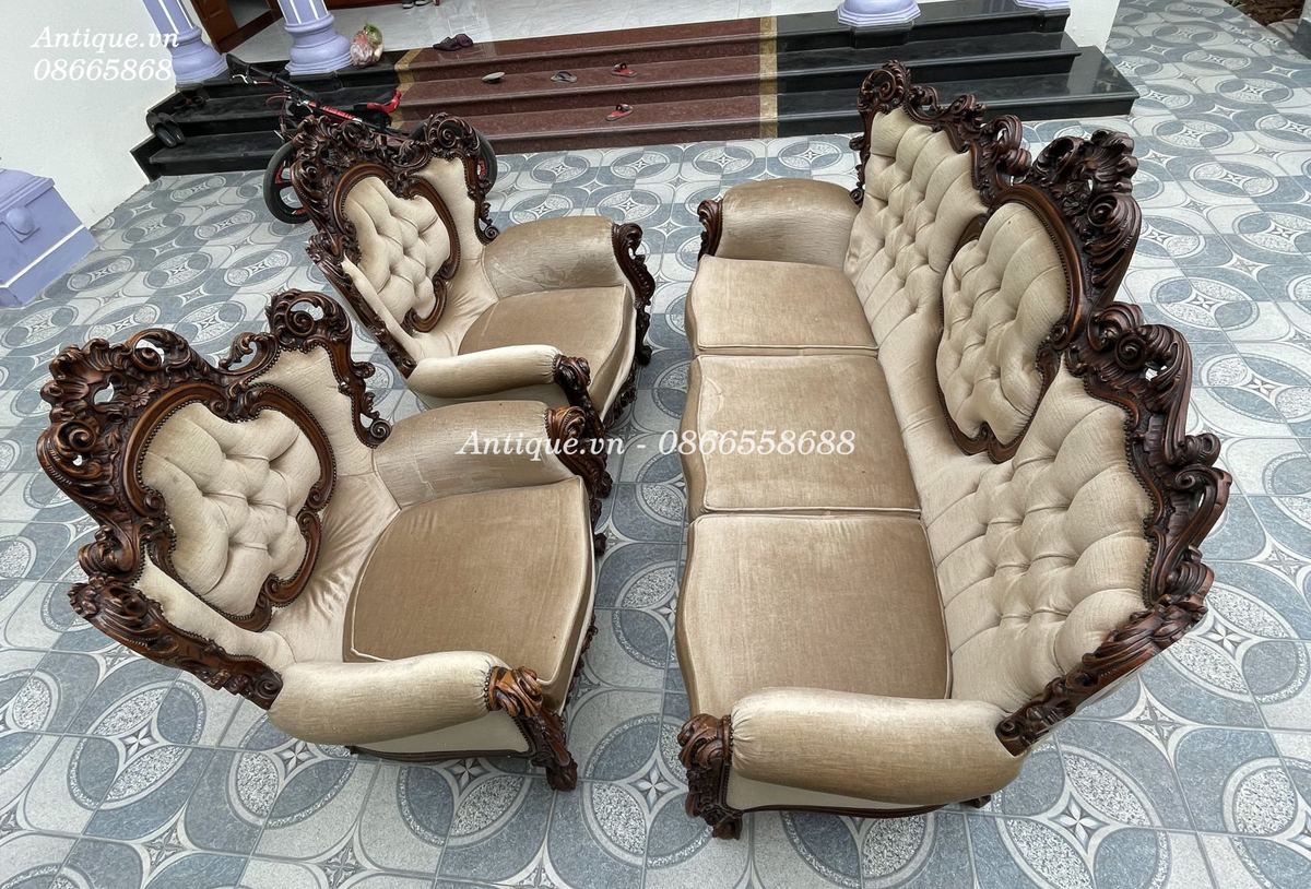 Bộ sofa nỉ Pháp, cao 120cm – ảnh 1