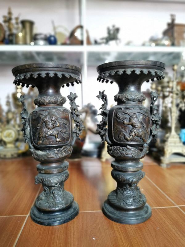 Cặp bình đồng Nhật – ảnh 1