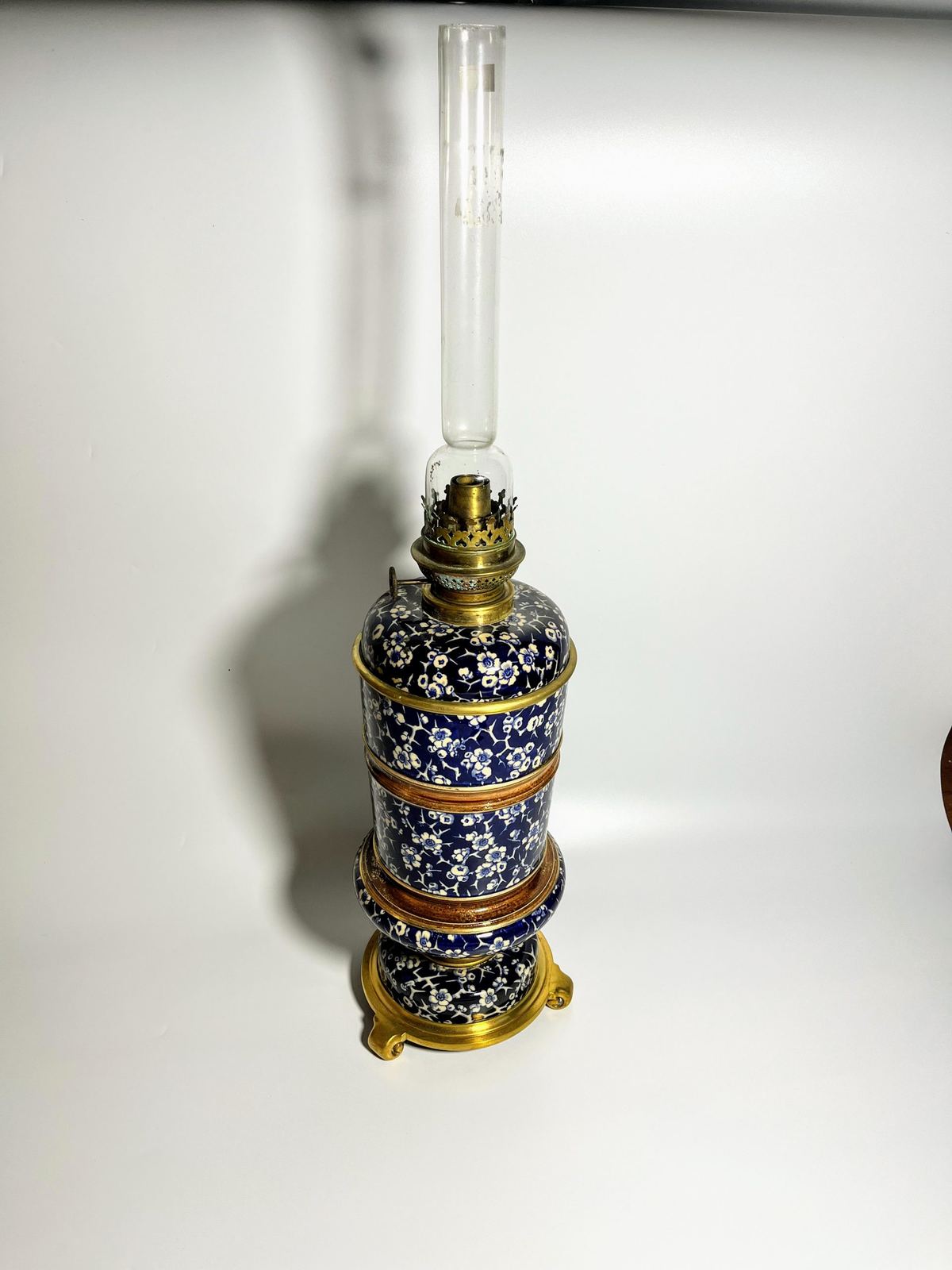 Đèn dầu sứ Pháp, cao 66cm – ảnh 2
