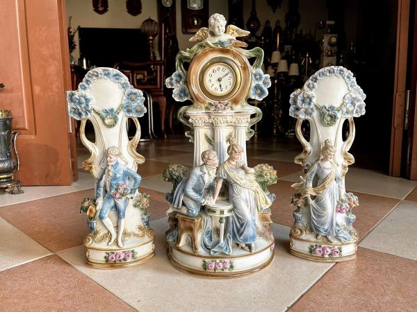 Bộ đồng hồ sứ bình hoa – ảnh 1