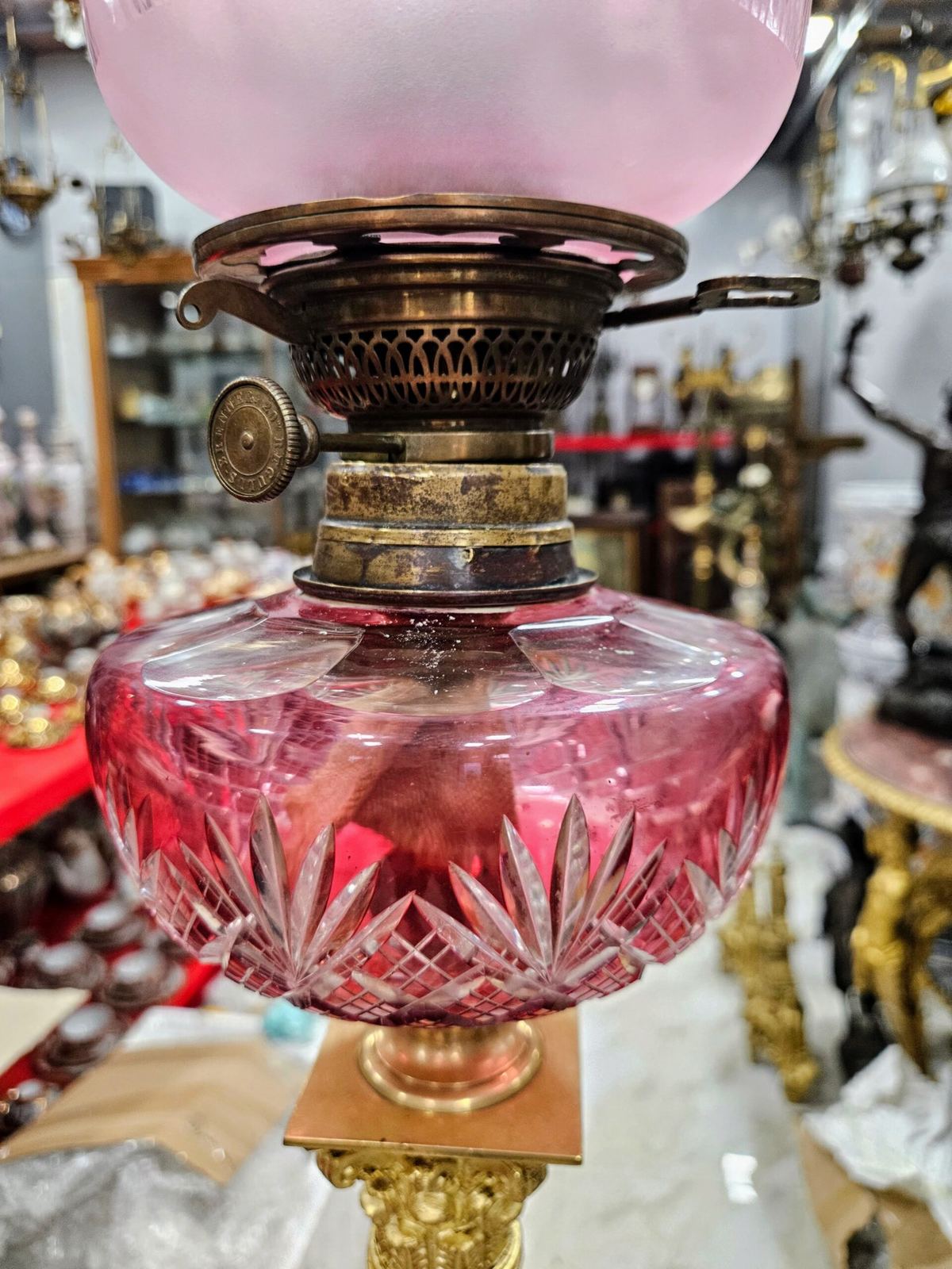Đèn dầu Pháp, cao 93cm – ảnh 5