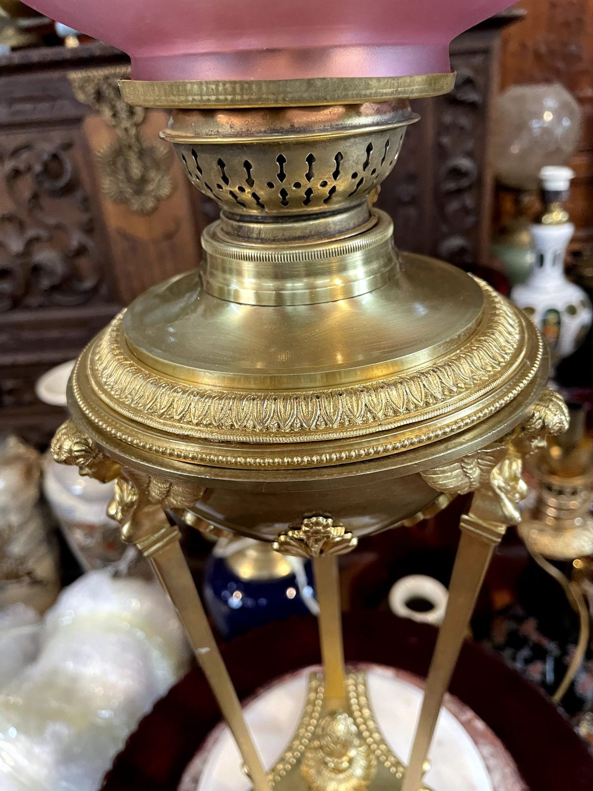 Đèn dầu Pháp, cao 66cm – ảnh 5