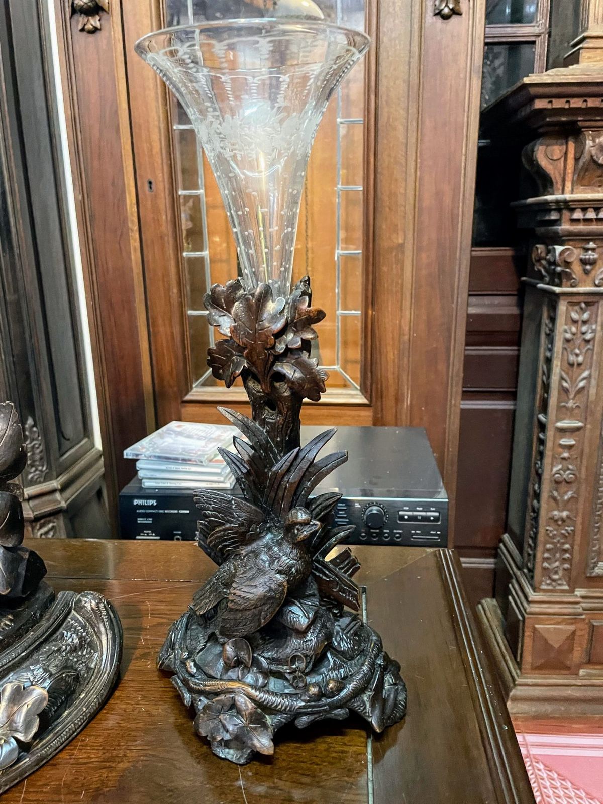 Bộ đồng hồ gỗ 3 món, cao 54cm – ảnh 3