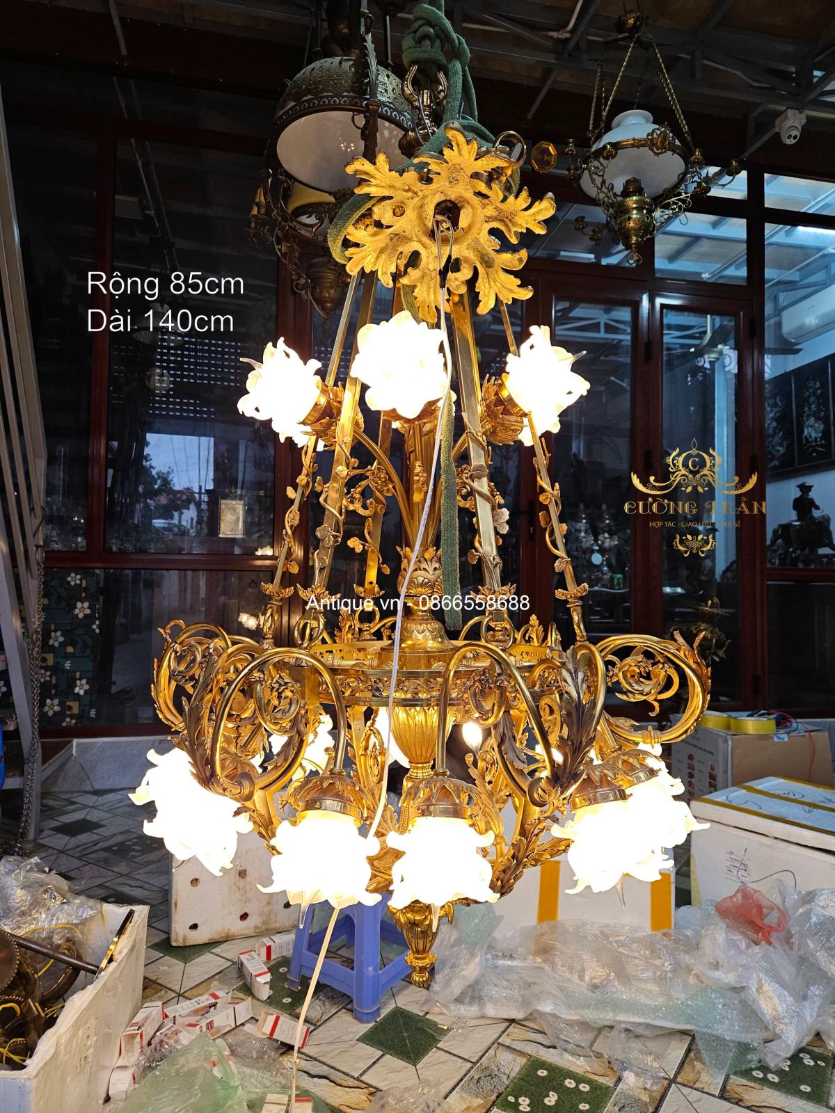 Đèn chùm Pháp, dài 140cm – ảnh 1