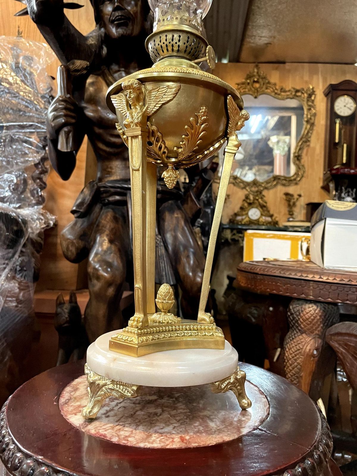 Đèn dầu Pháp, cao 66cm – ảnh 2