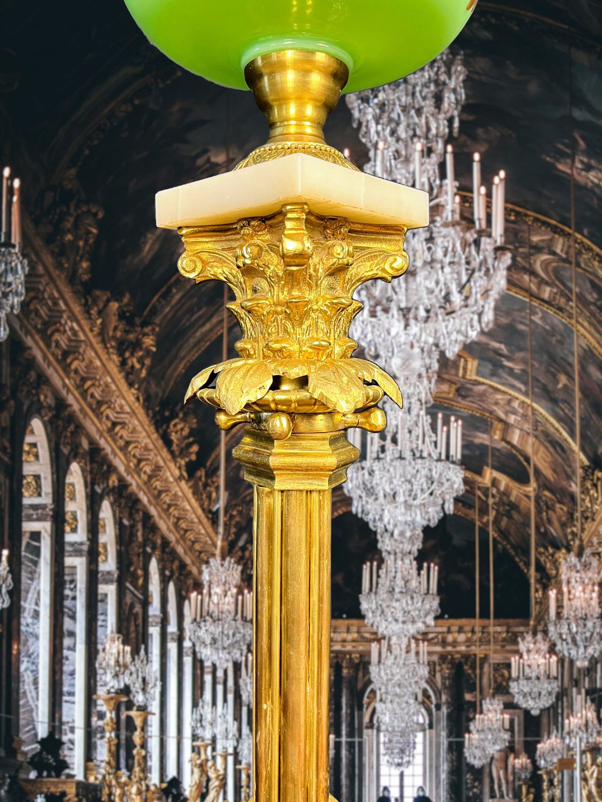 Đèn dầu Pháp, cao 146cm – ảnh 3