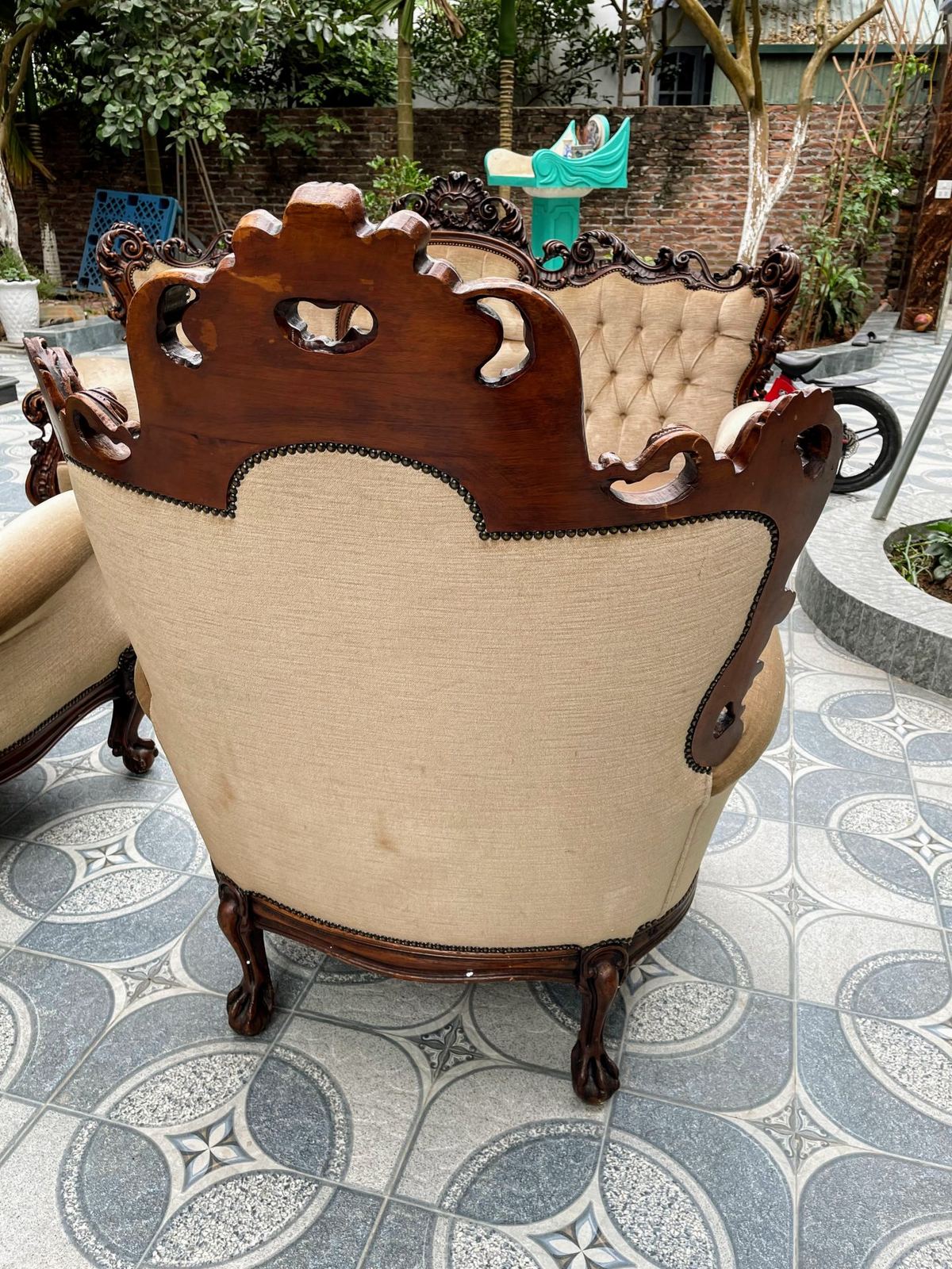 Bộ sofa nỉ Pháp, cao 120cm – ảnh 10