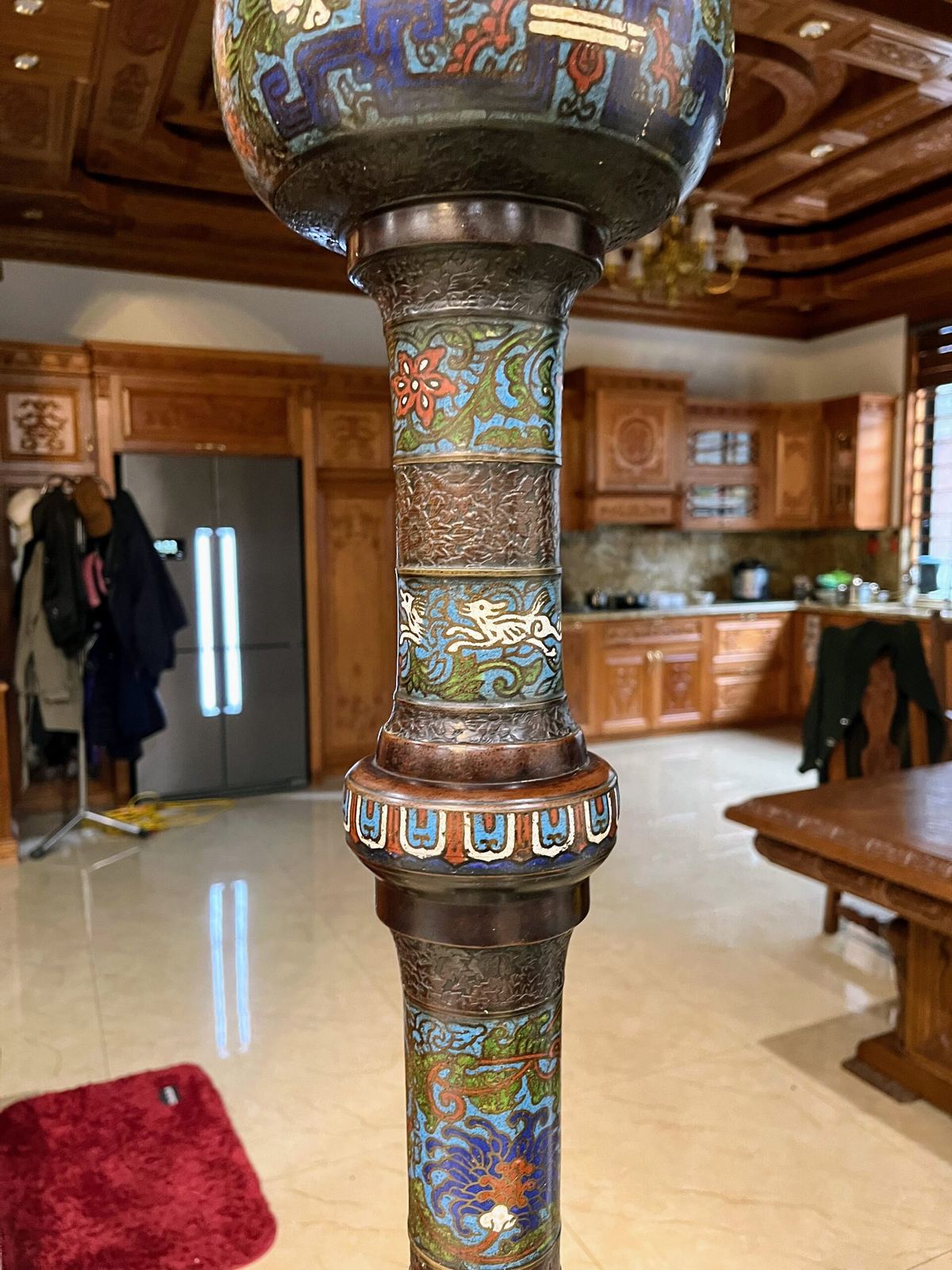 Đèn cây pháp lam, cao 197cm – ảnh 5