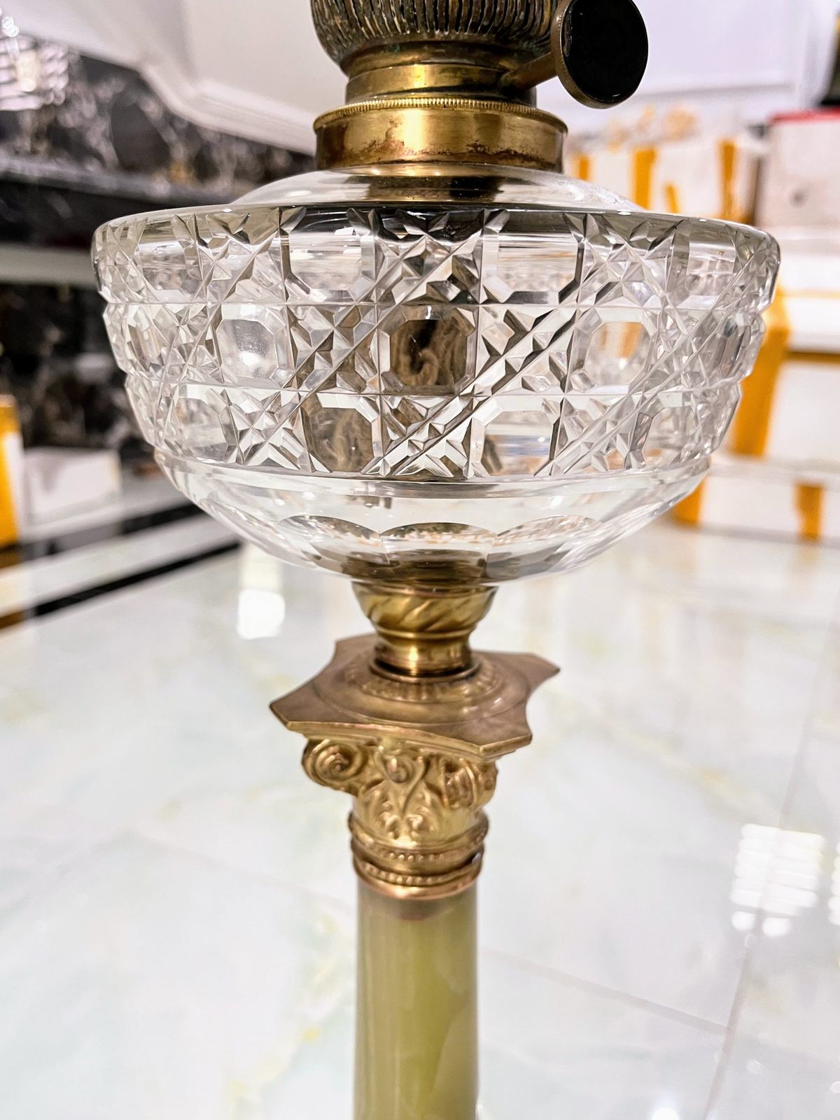 Đèn dầu Pháp, cao 88cm – ảnh 3