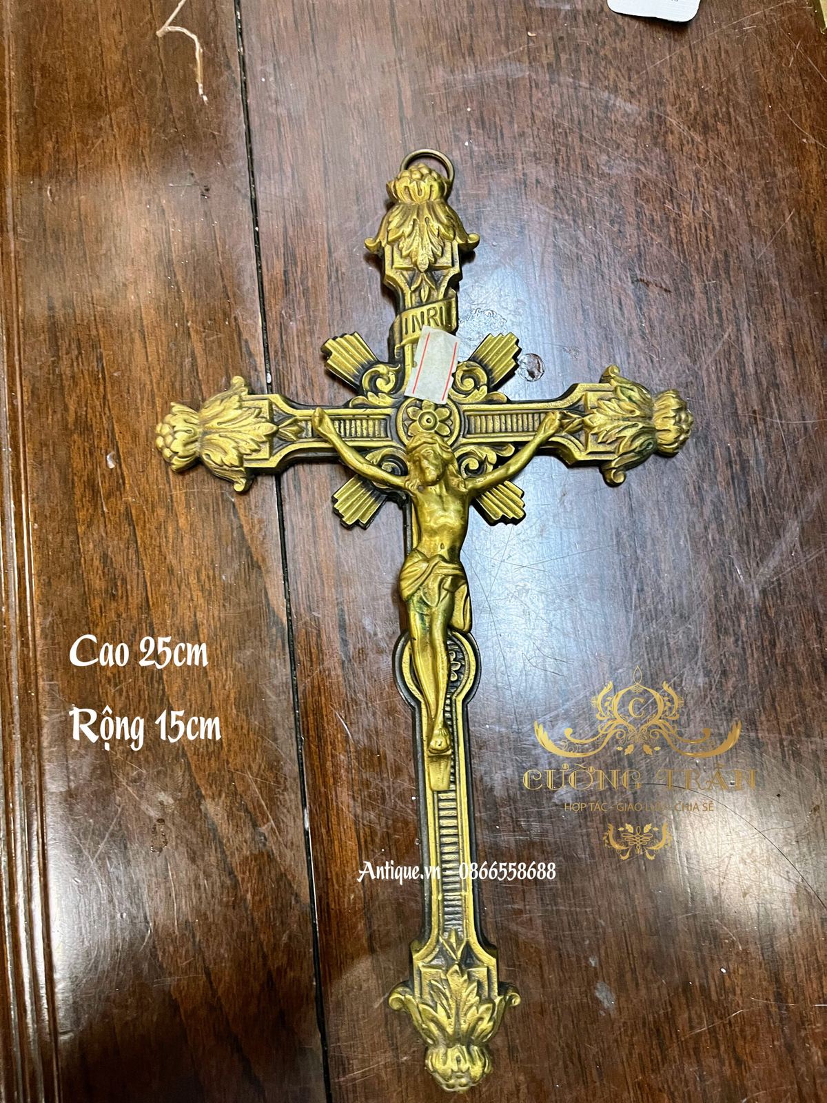 Thánh giá cổ Pháp, dài 33cm – ảnh 1