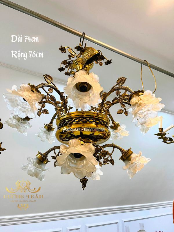 Đèn chùm hoa Pháp, dài 74cm – ảnh 1