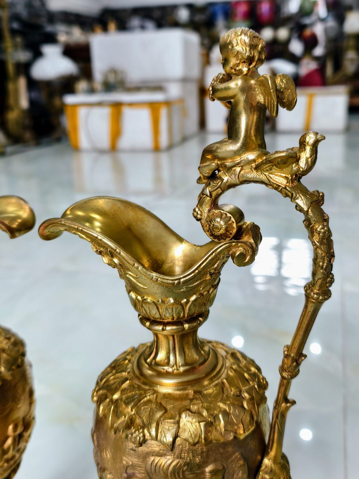 Cặp bình đồng Pháp, cao 41cm – ảnh 3