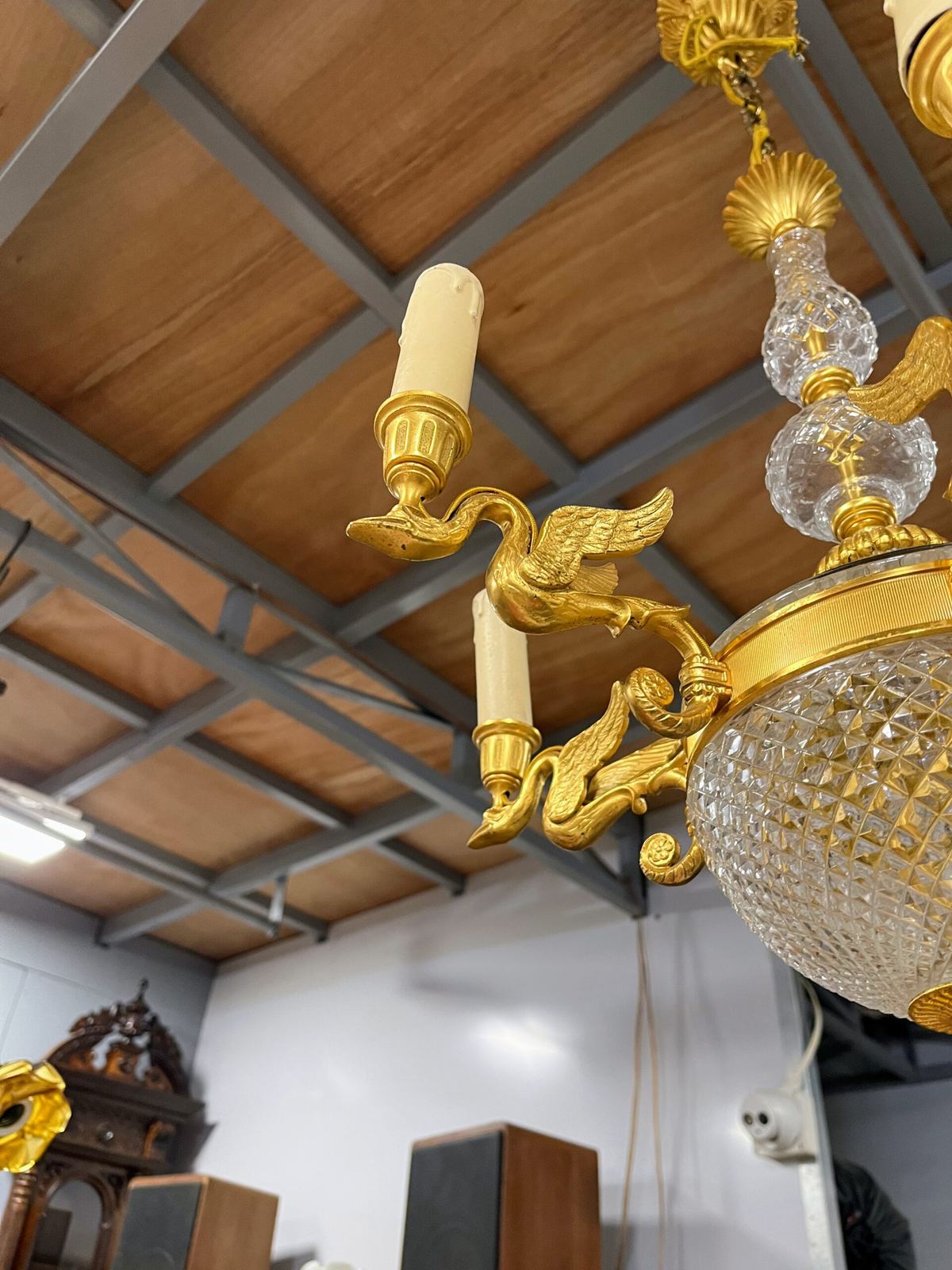 Đèn chùm nhỏ xinh bằng đồng lacke vàng – ảnh 3