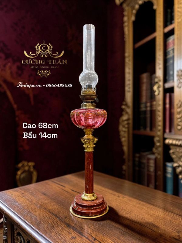 Đèn dầu Pháp, cao 68cm – ảnh 1