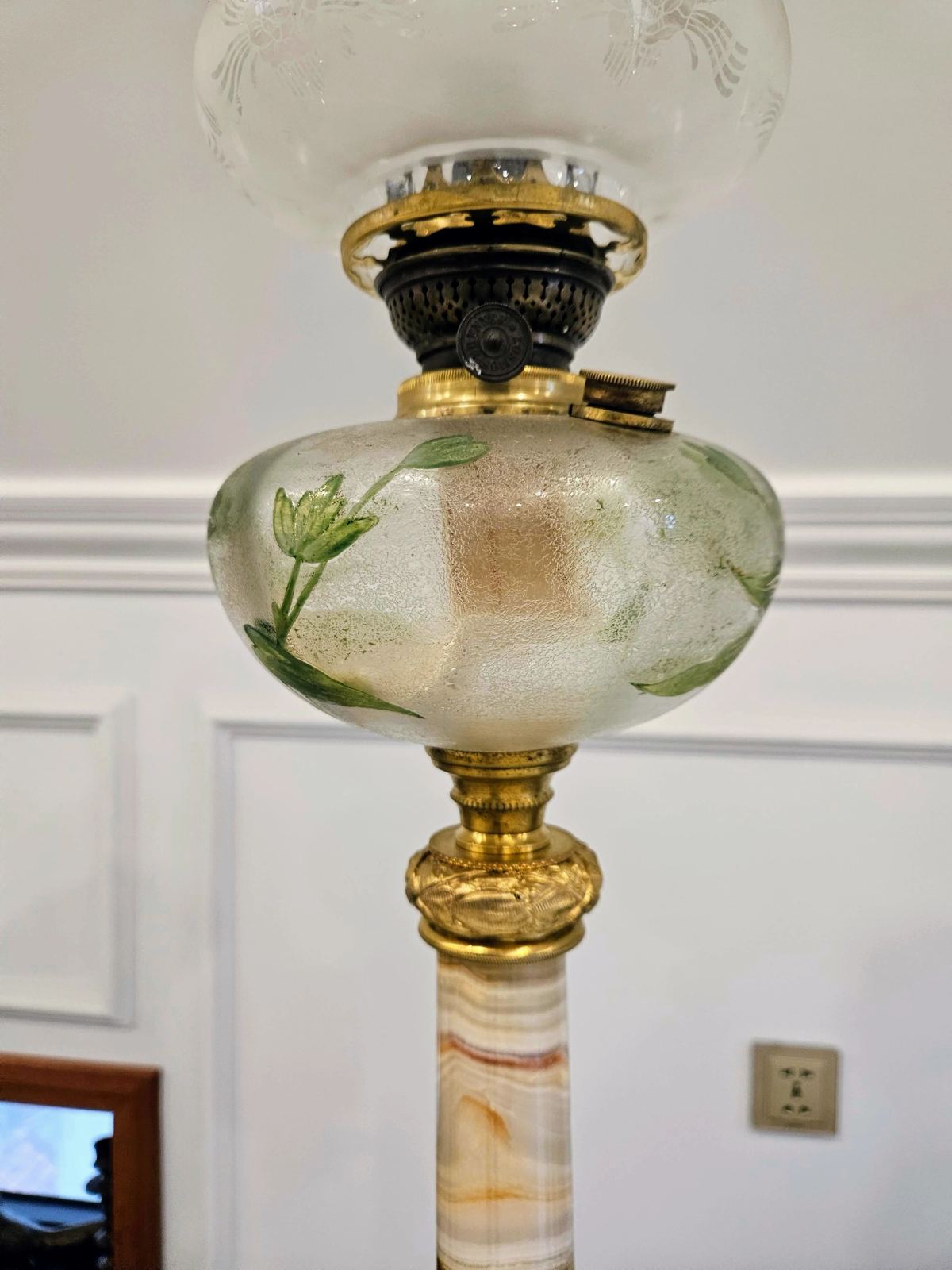 Đèn dầu Pháp, cao 97cm – ảnh 3