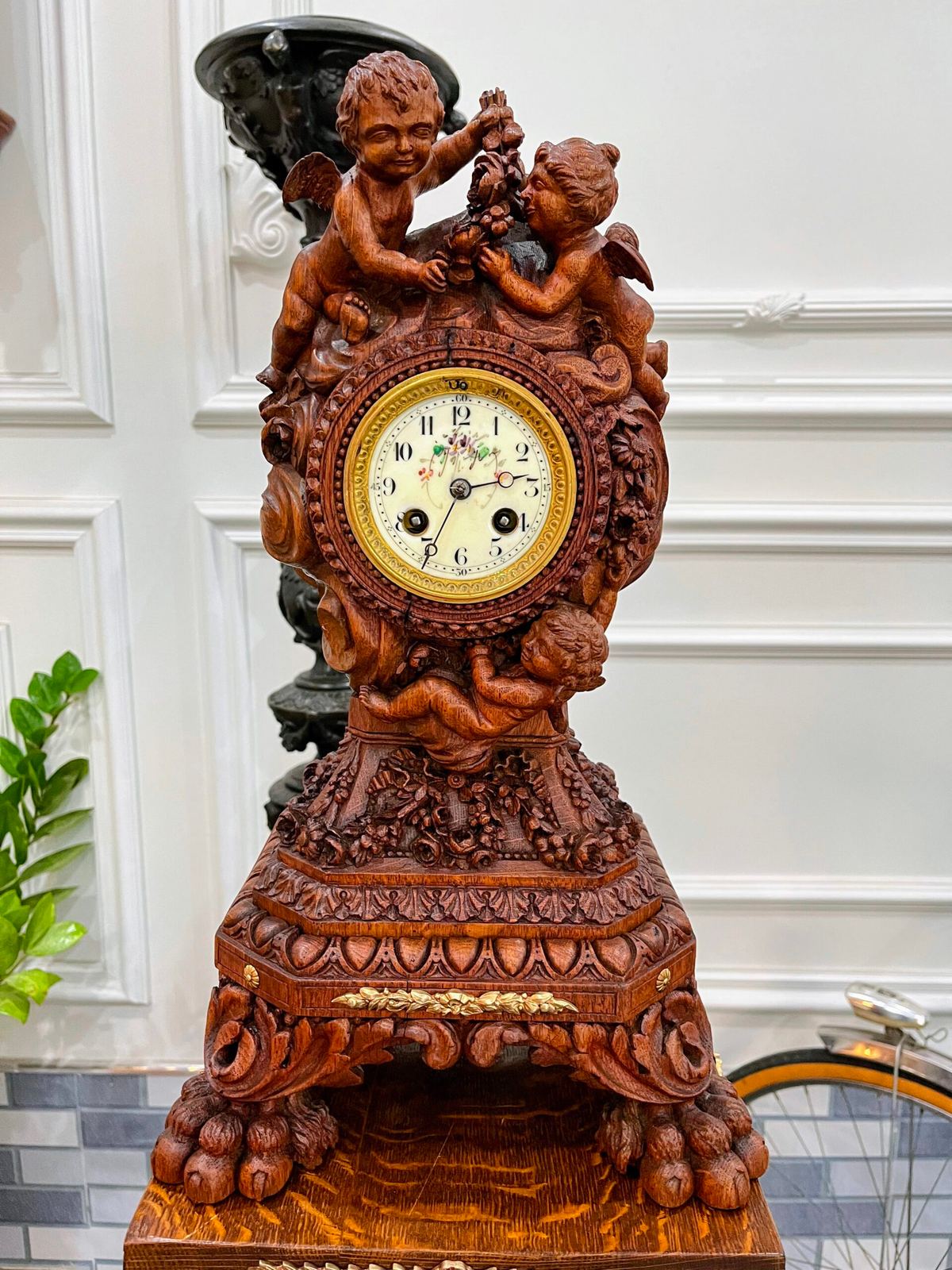 Bộ đồng hồ tượng gỗ – ảnh 2