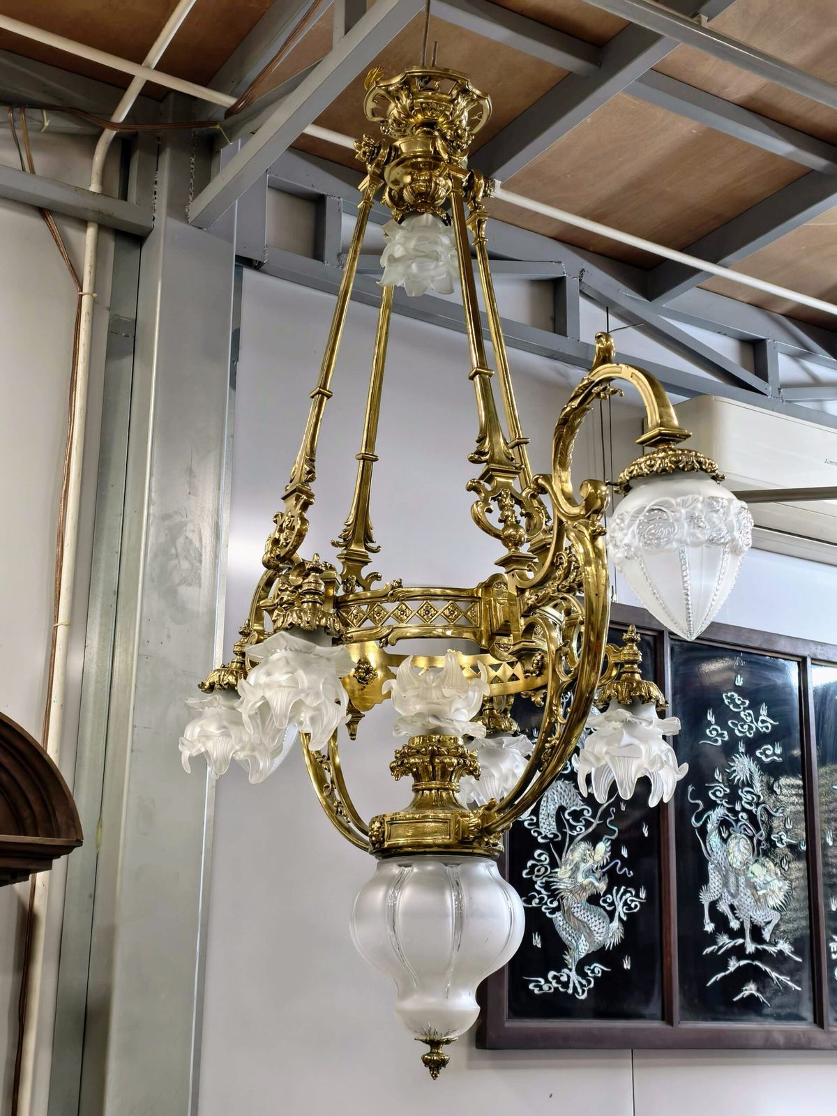 Đèn chùm Pháp, dài 123cm – ảnh 2