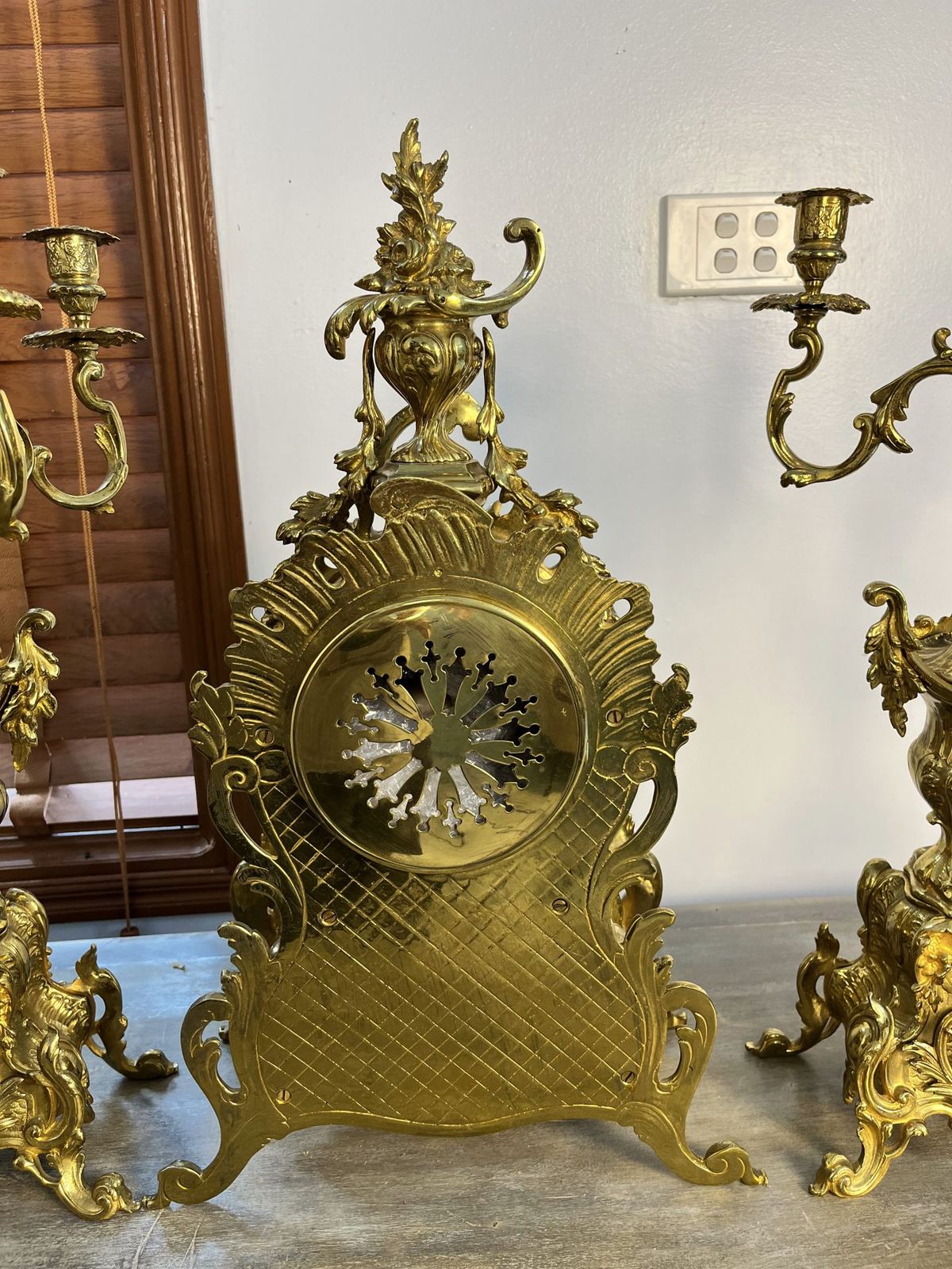 Bộ đồng hồ chân nến Pháp, cao 52cm – ảnh 2