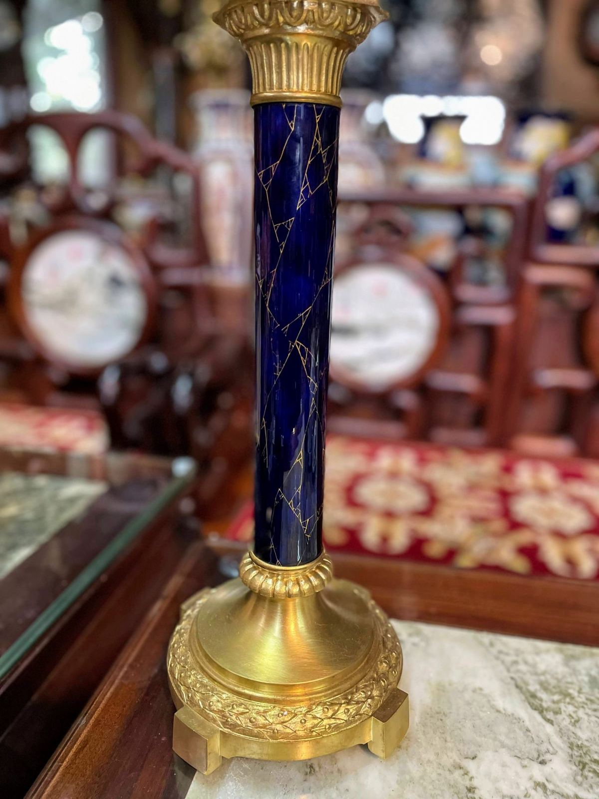 Đèn dầu Pháp, cao 84cm – ảnh 6