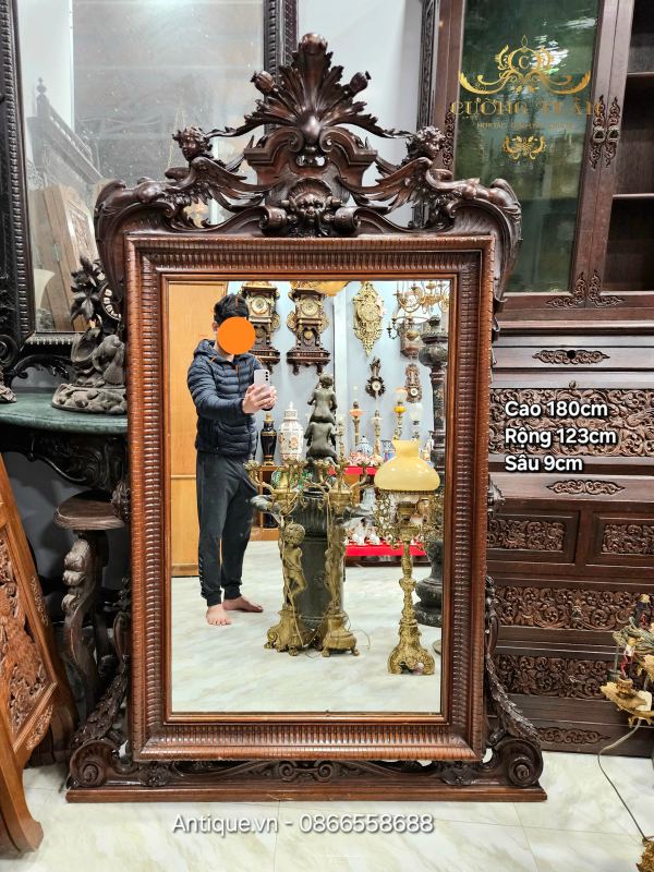 Gương gỗ Pháp, cao 180cm – ảnh 1