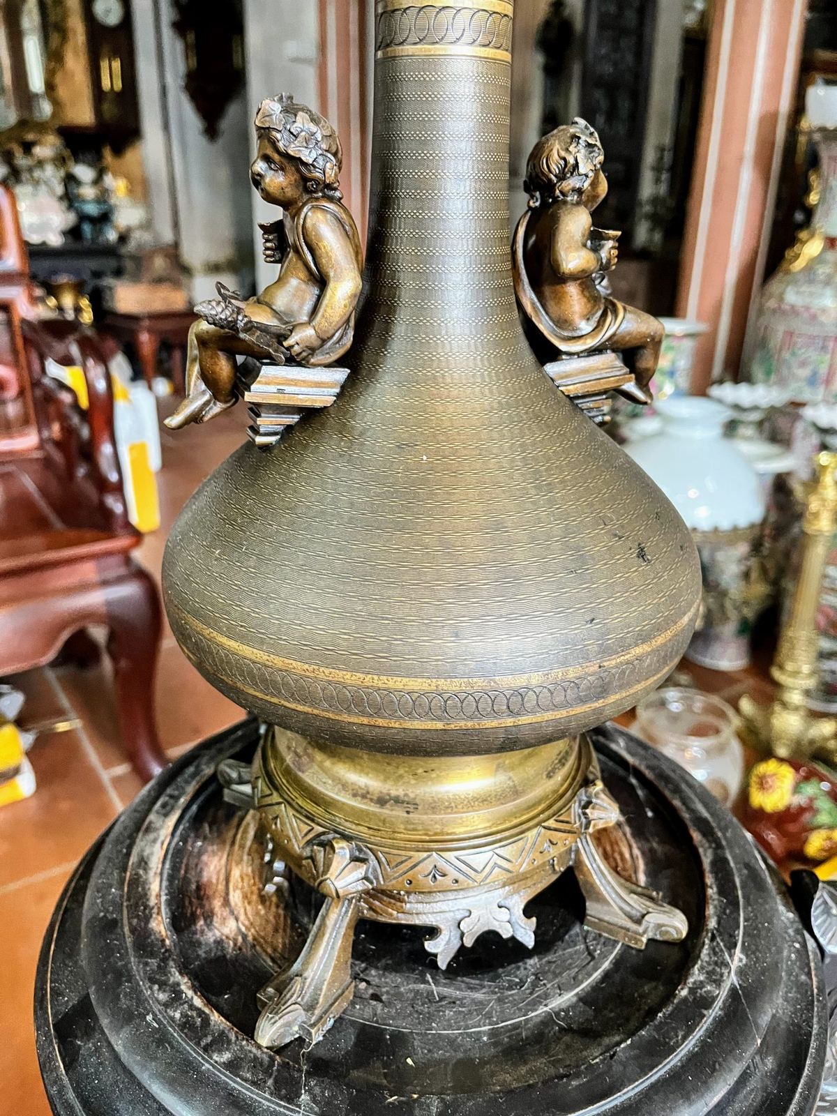 Đèn dầu Pháp, cao 85cm – ảnh 2