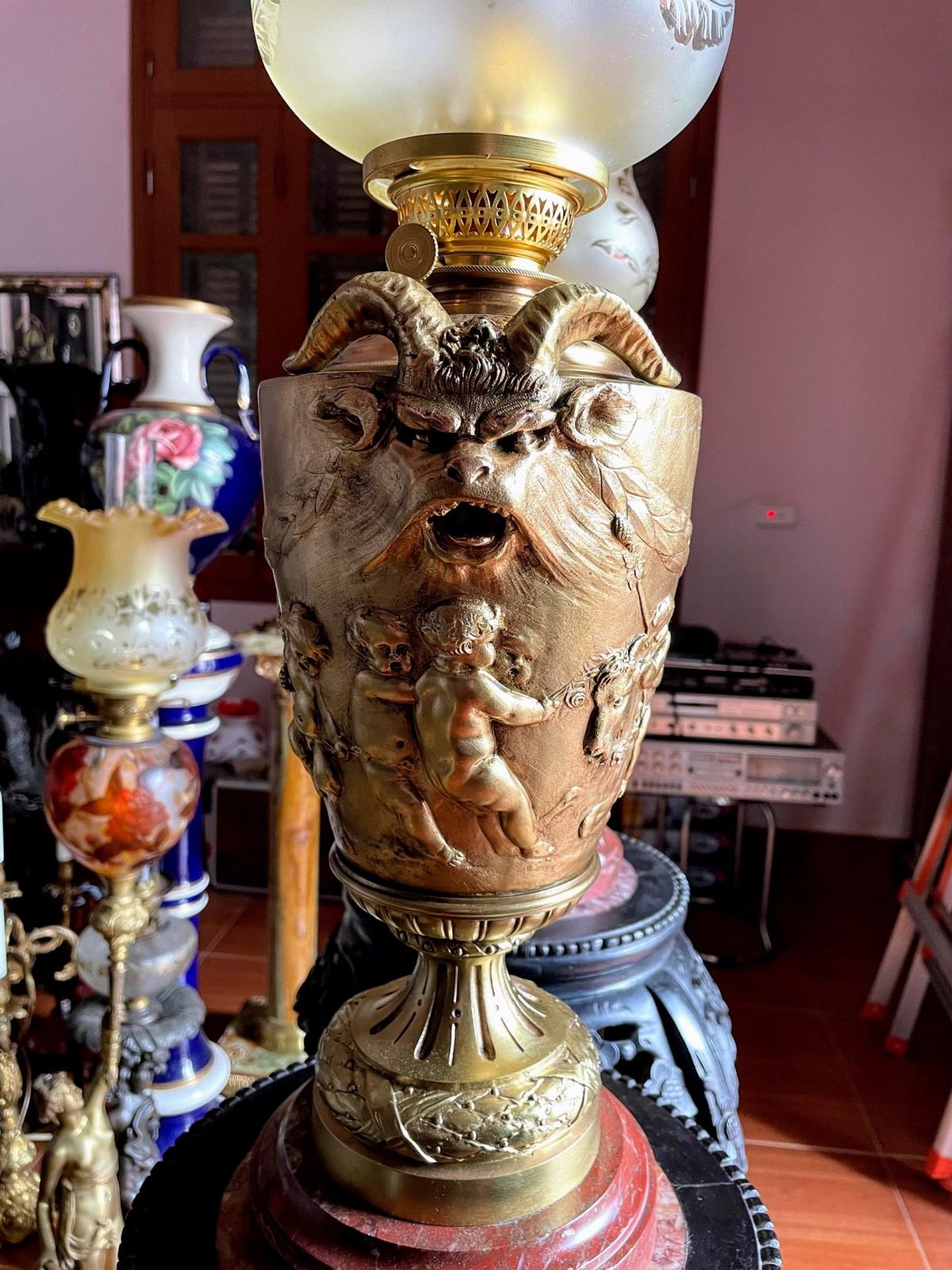 Cặp đèn dầu Pháp, cao 70cm – ảnh 6