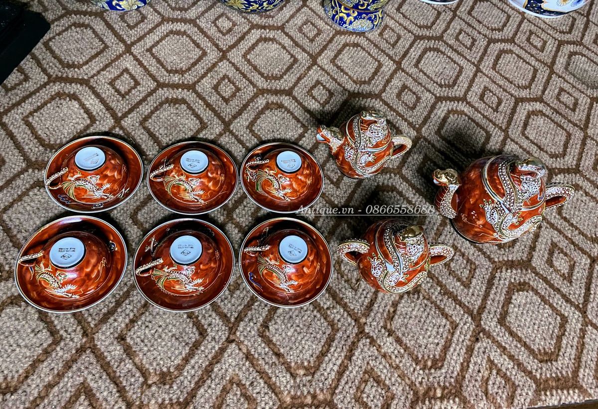 Bộ ấm trà satsuma Nhật Bản – ảnh 1