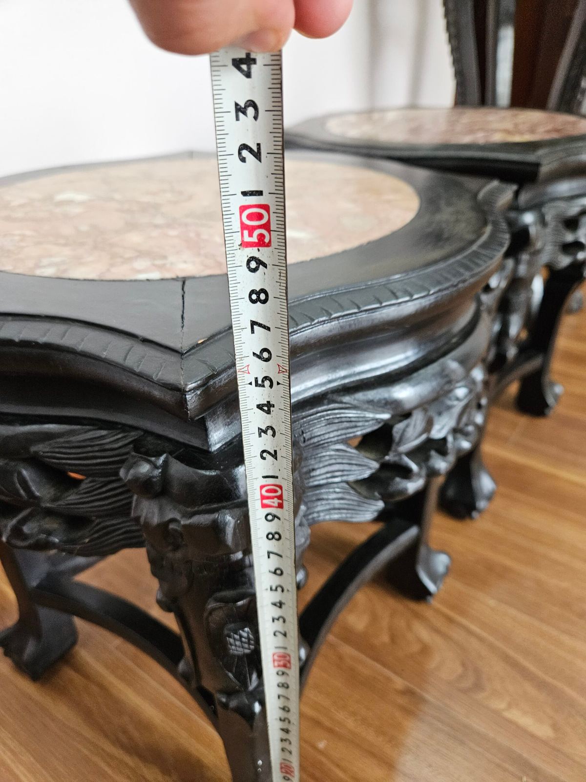 Đôn gỗ mặt đá, cao 46cm – ảnh 4