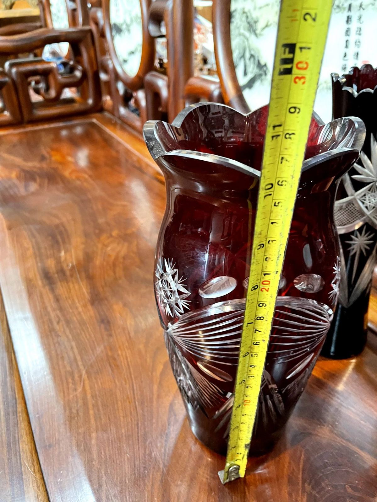 Bình hoa pha lê Séc, cao 26cm – ảnh 4