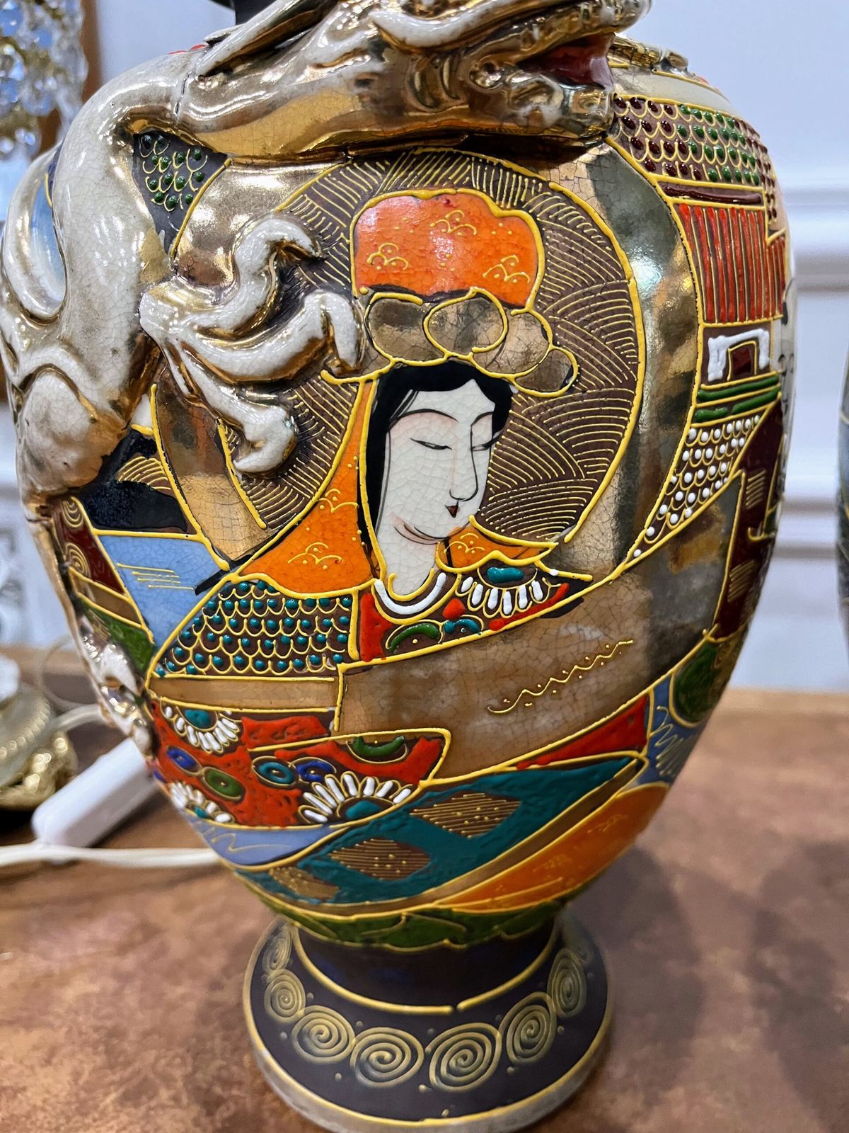 Cặp bình Satsuma, cao 31.5cm – ảnh 6