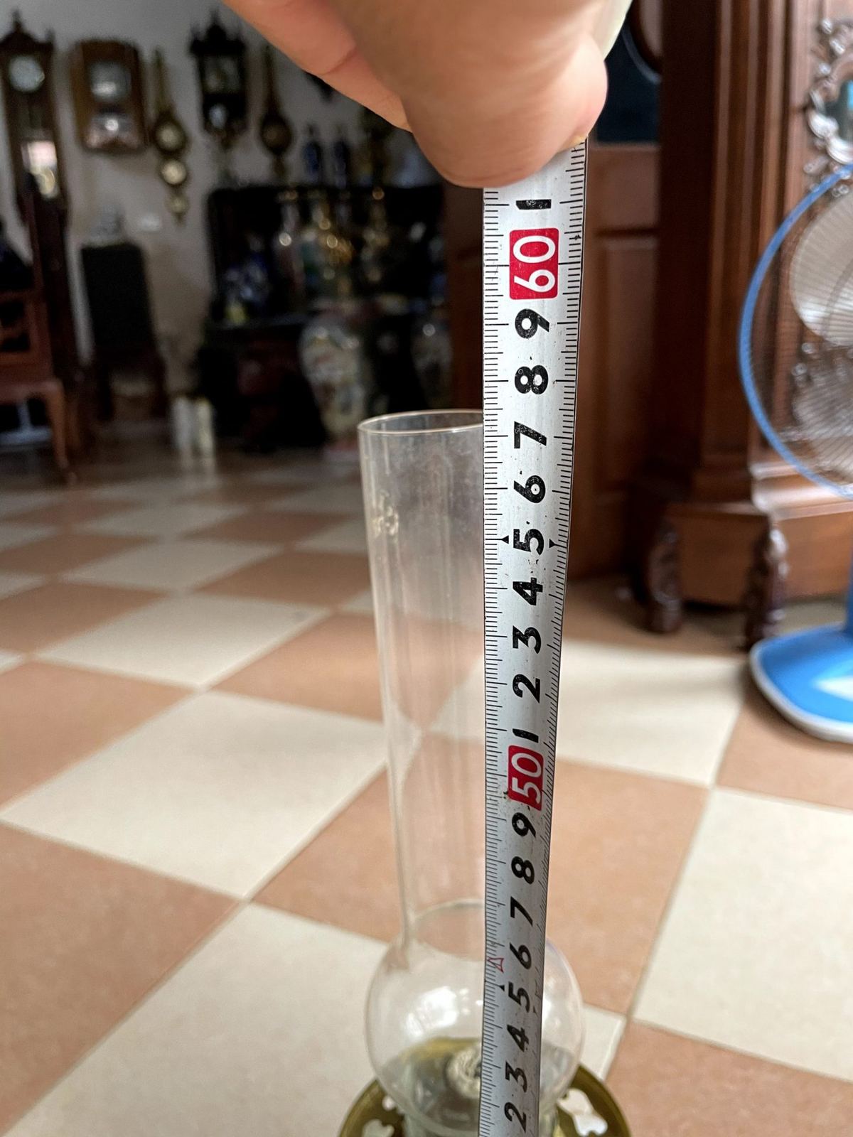 Đèn dầu bầu đá, cao 57cm – ảnh 3