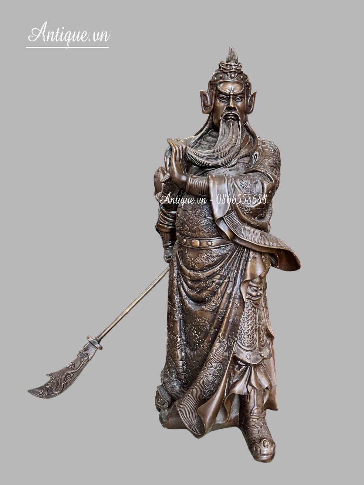 Tượng Quan Vũ Trung Quốc, cao 60cm – ảnh 1