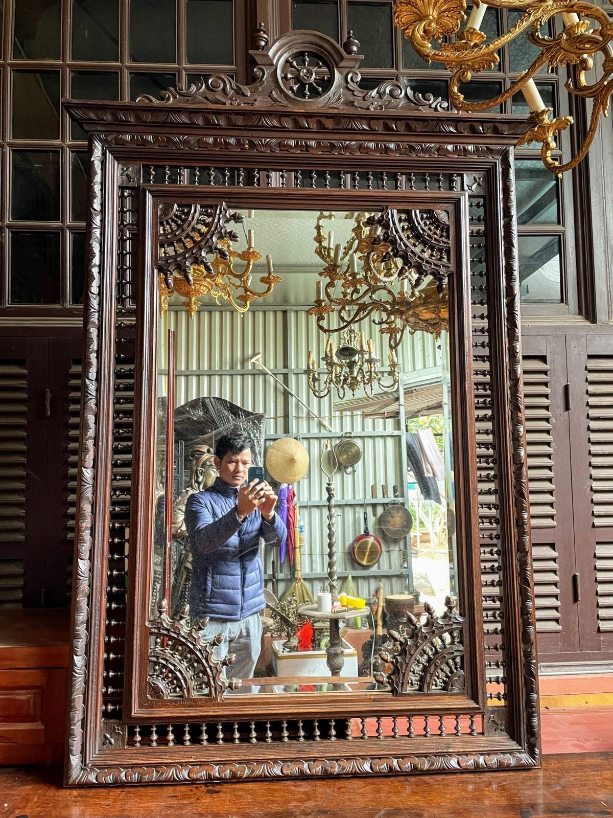 Bộ bàn gương Pháp, cao 80cm – ảnh 8