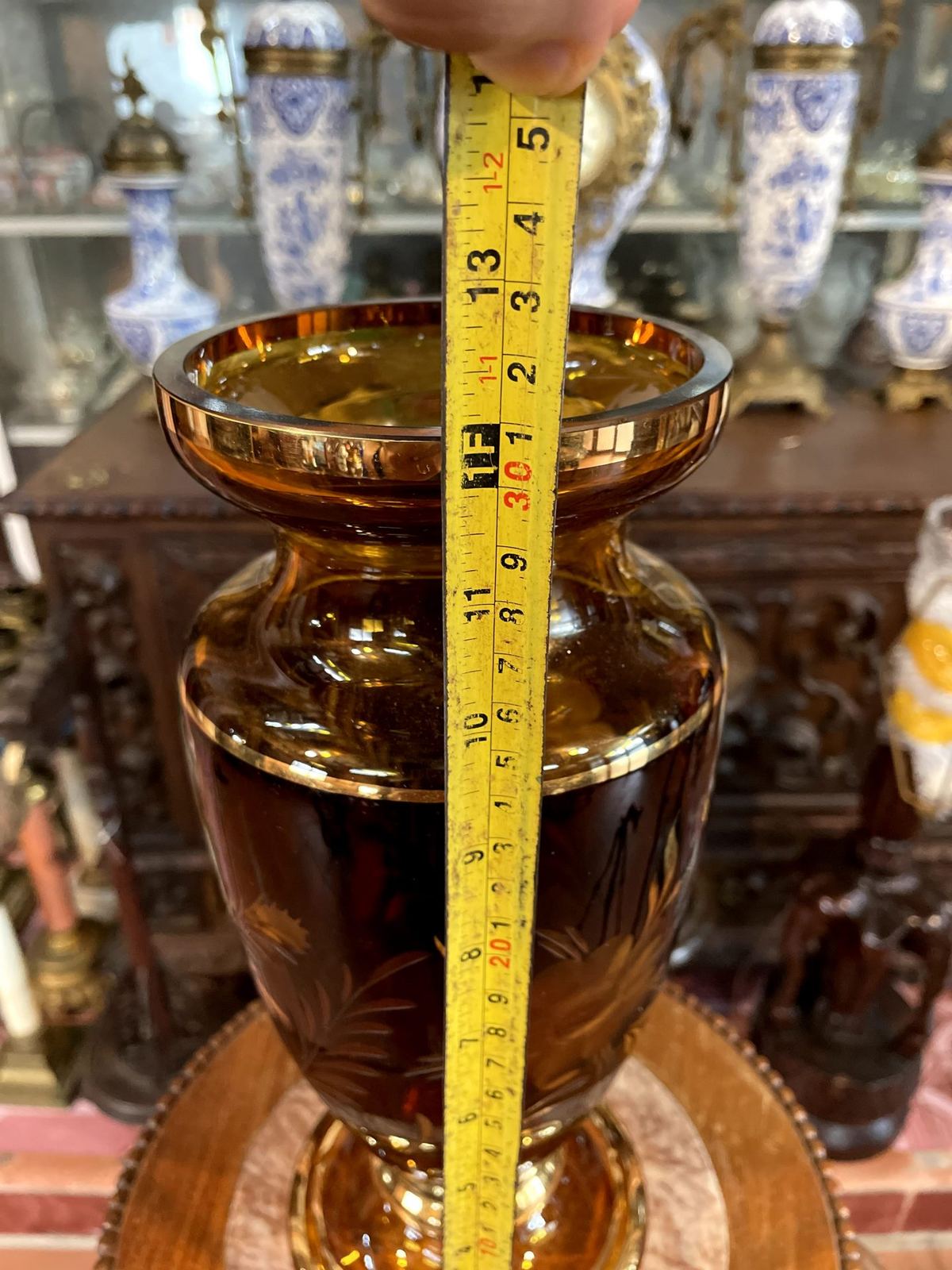 Bình hoa pha lê Séc, cao 31cm – ảnh 3