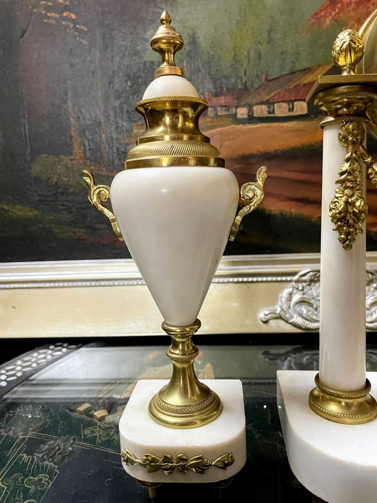 Bộ đồng hồ 3 món Pháp, cao 41cm – ảnh 5