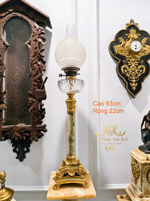 Đèn dầu Pháp, cao 93cm – ảnh 1