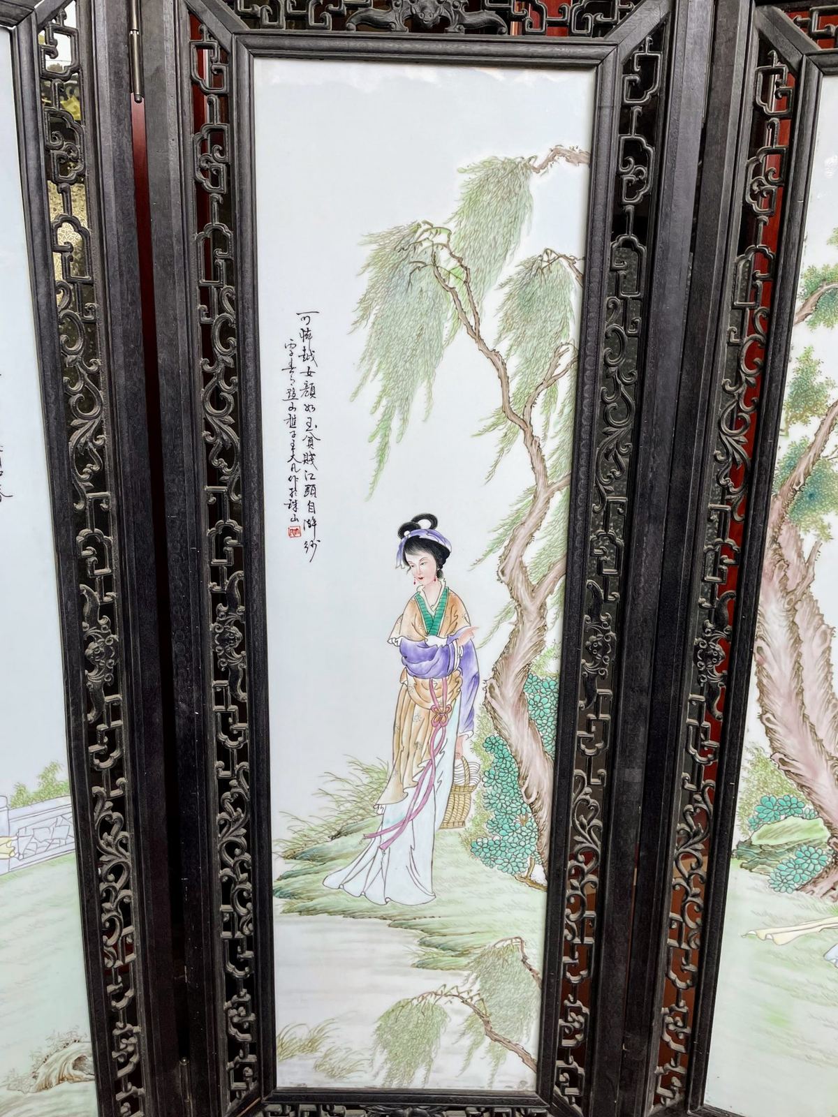 Bình phong tranh sứ – ảnh 3