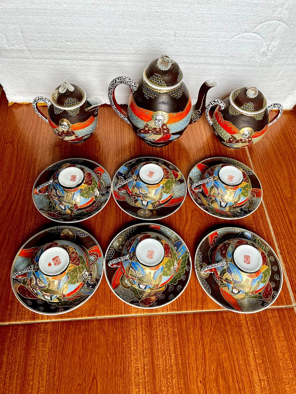 Bộ ấm trà Satsuma Nhật Bản – ảnh 1