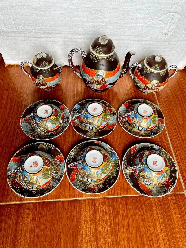 Bộ ấm trà Satsuma Nhật Bản – ảnh 1