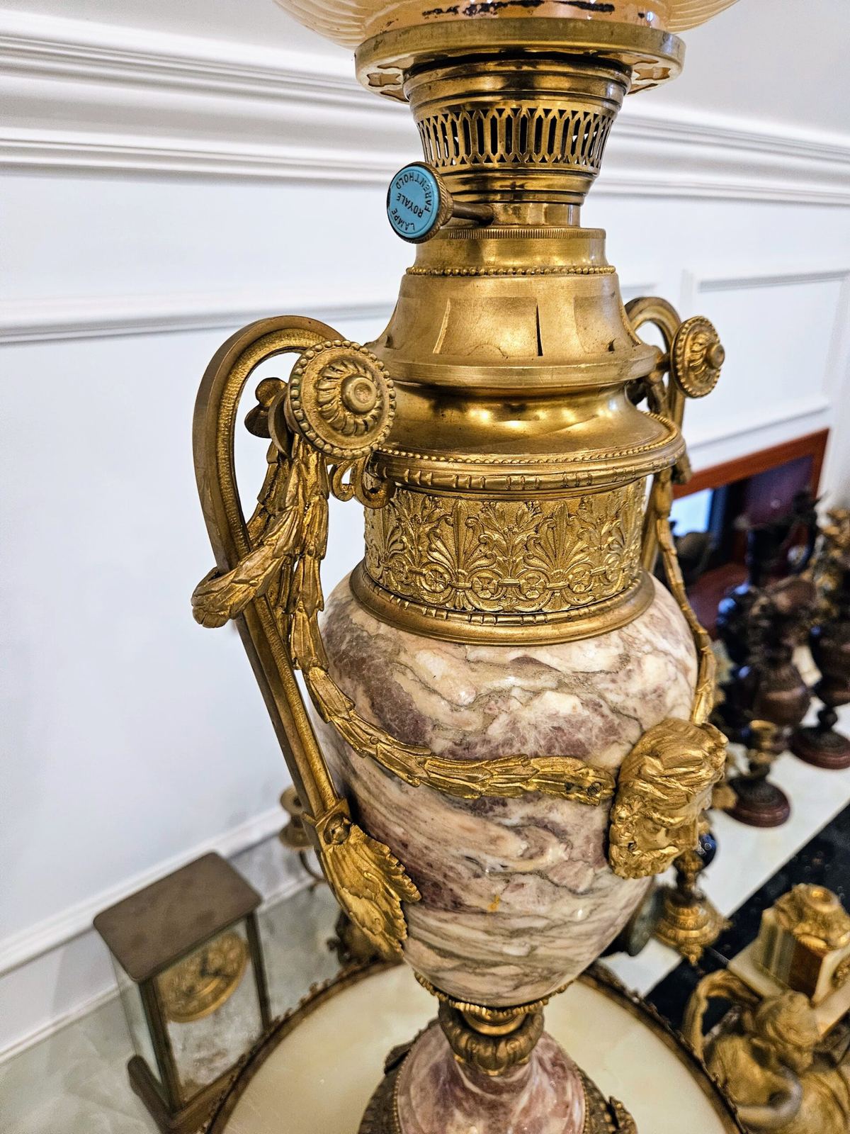 Đèn dầu đá Pháp, cao 86cm – ảnh 4