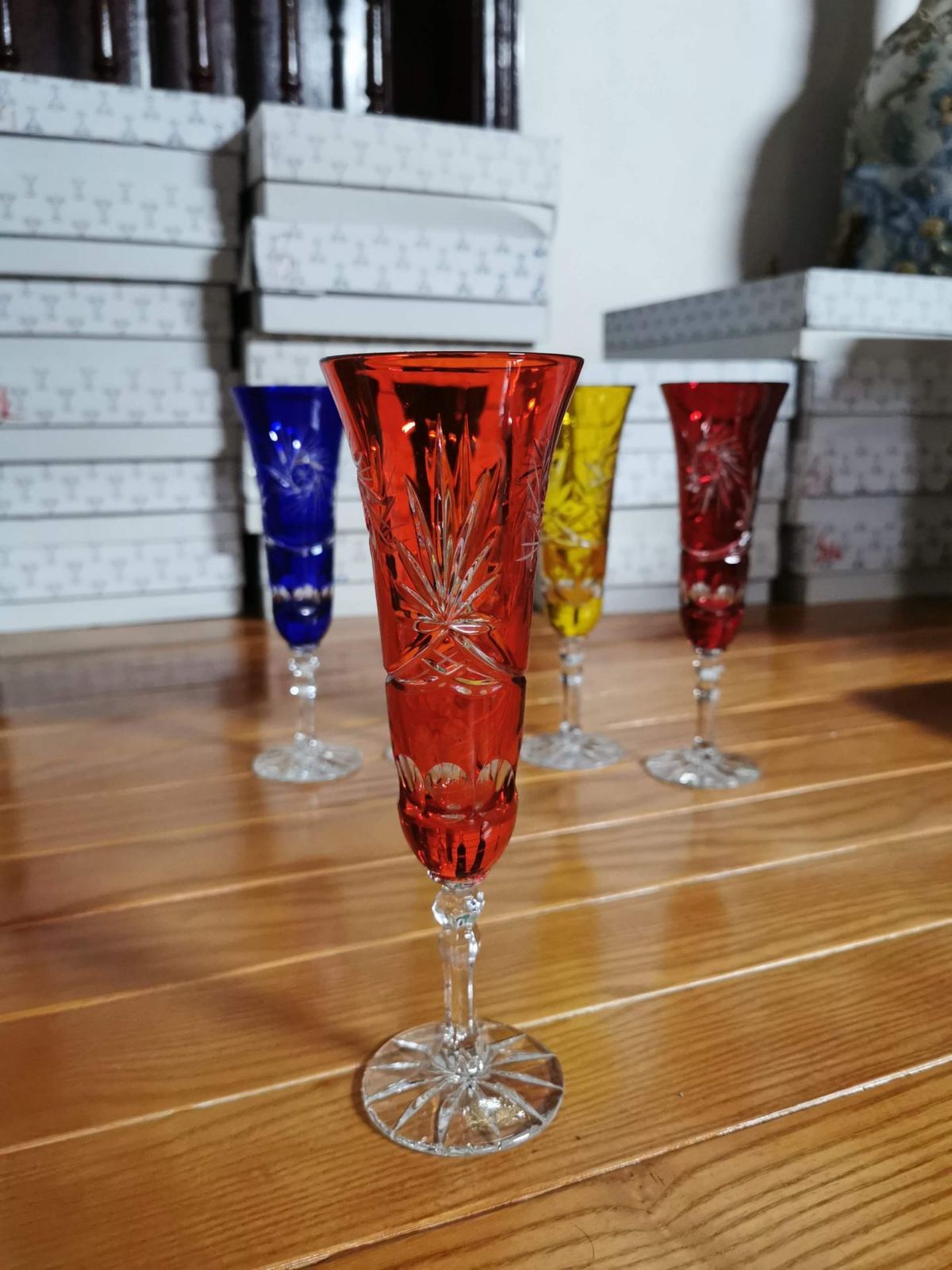 Ly pha lê mài Tiệp Khắc, cao 22cm – ảnh 8