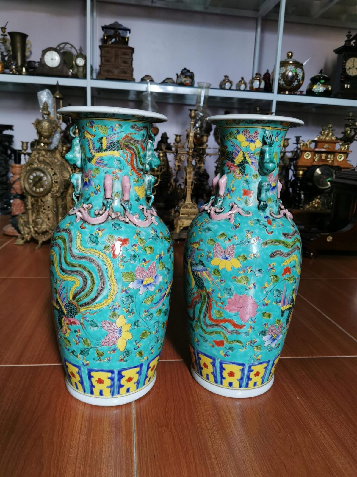 Đôi Bình Sứ Tàu Xanh – ảnh 1