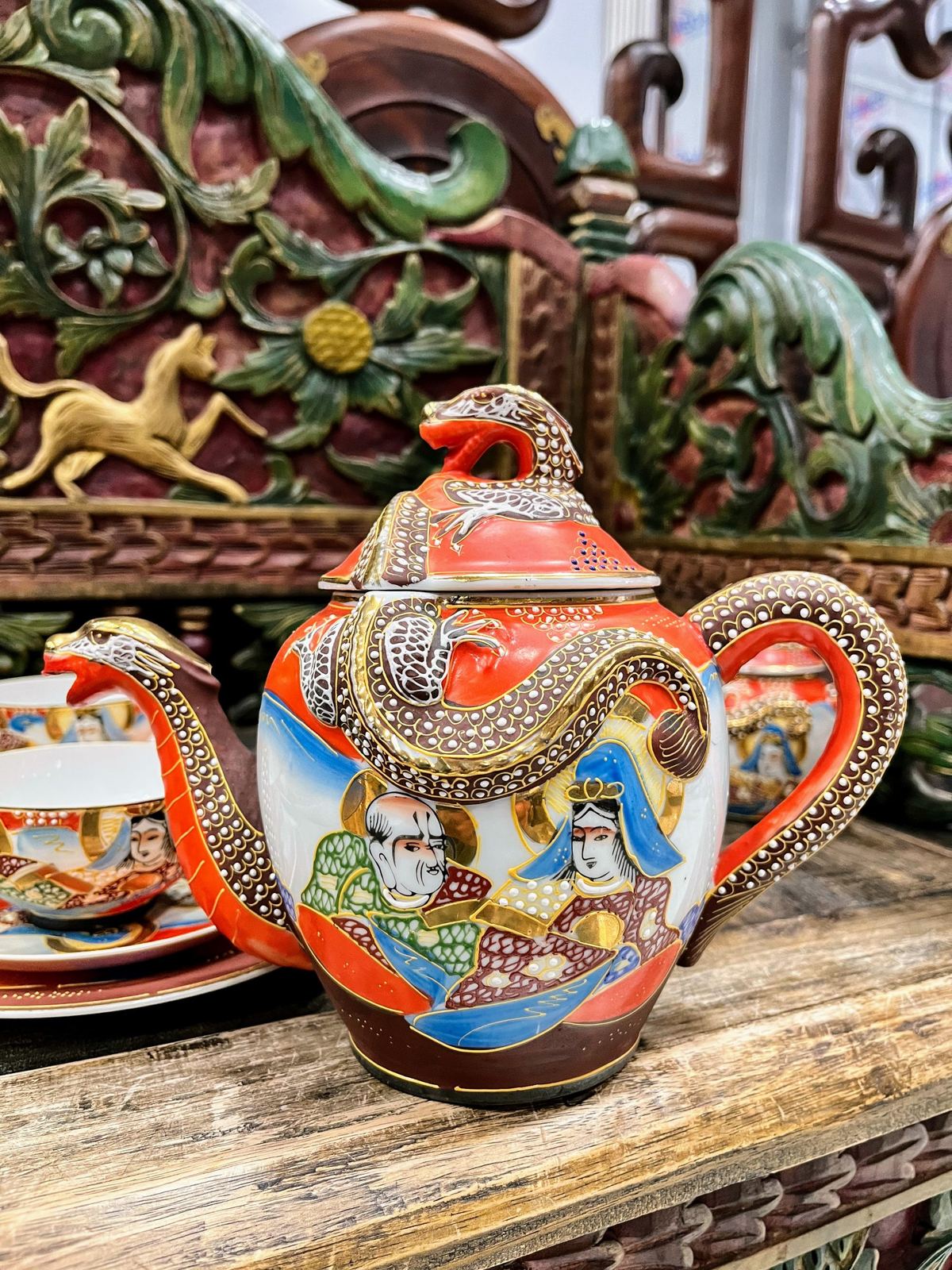 Bộ ấm trà Satsuma Nhật Bản – ảnh 3