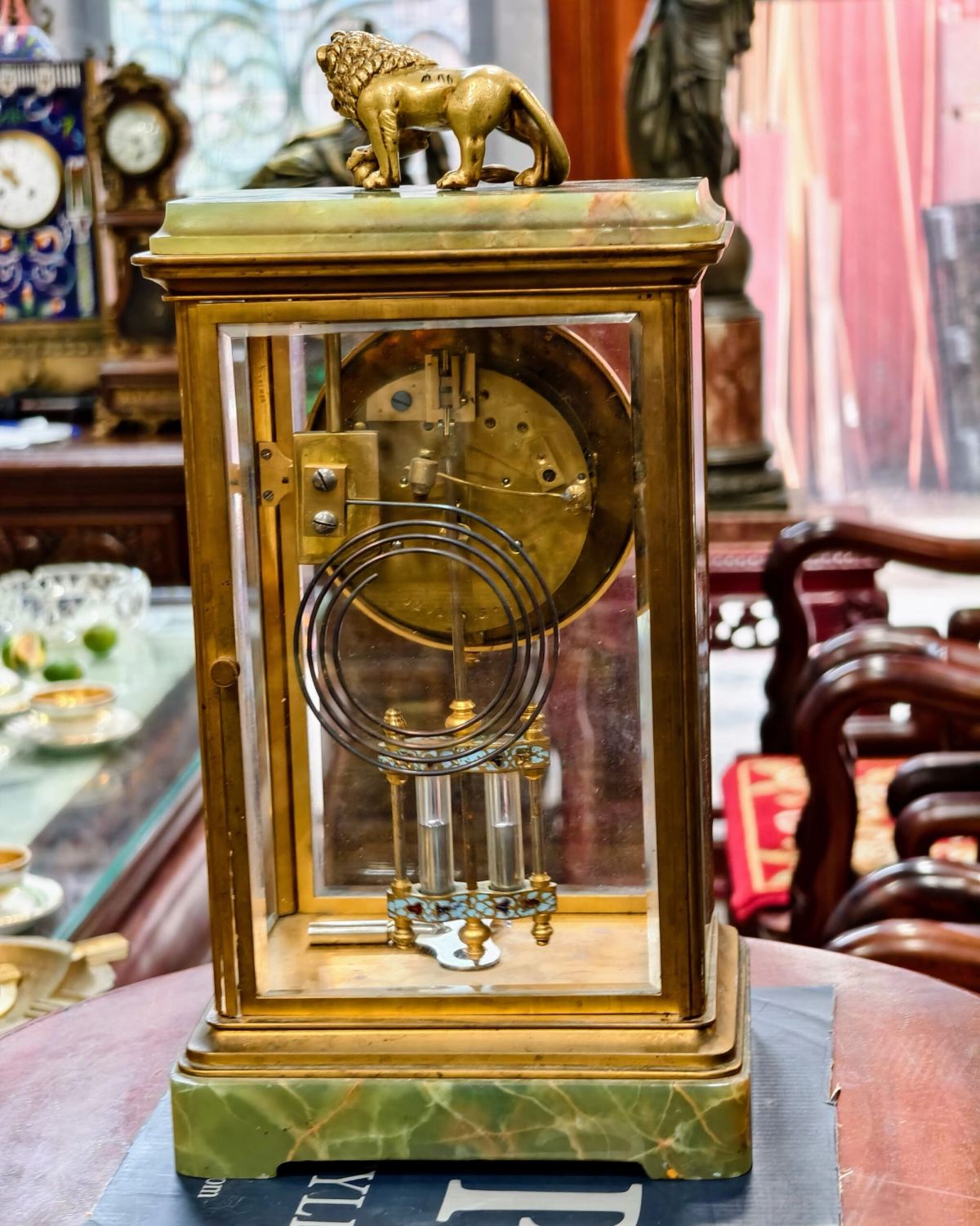 Đồng hồ pháp lam, cao 33.5cm – ảnh 5