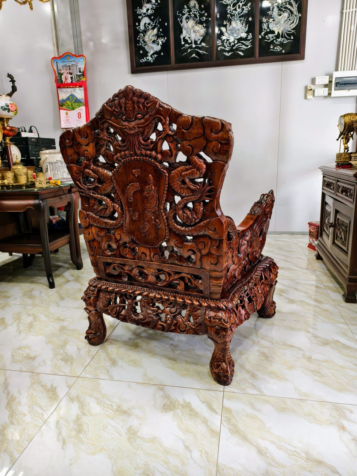 Bộ bàn ghế gỗ hương cửu long – ảnh 16