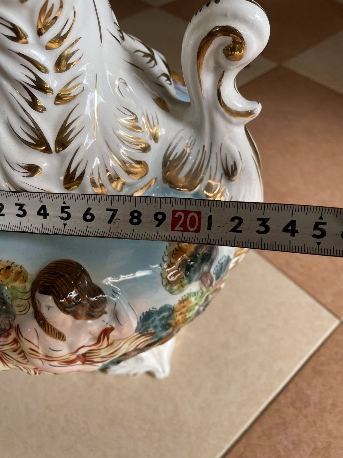 Bình sứ Italy hãng Capodimonte, cao 48cm – ảnh 3