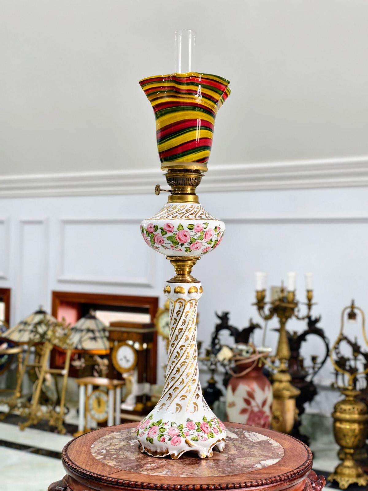 Đèn dầu Pháp, cao 107cm – ảnh 2