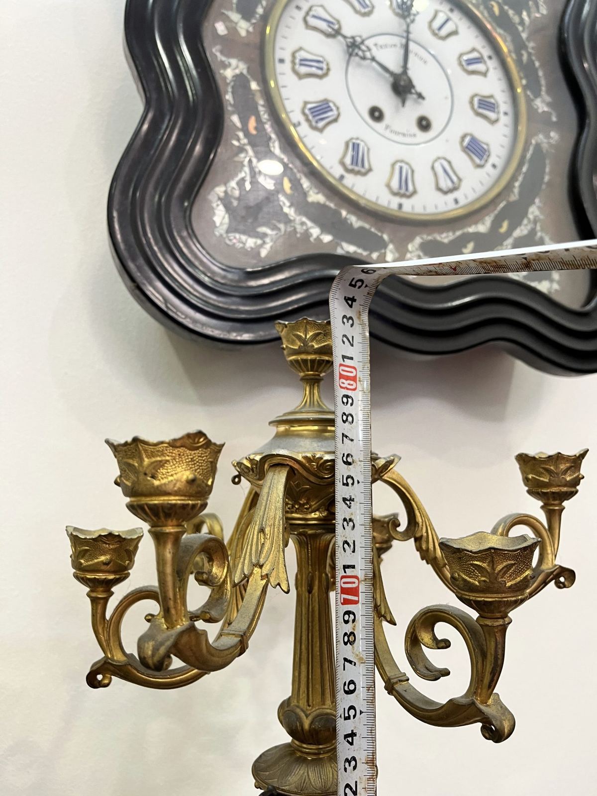 Bộ đồng hồ chân nến size lớn Pháp – ảnh 13