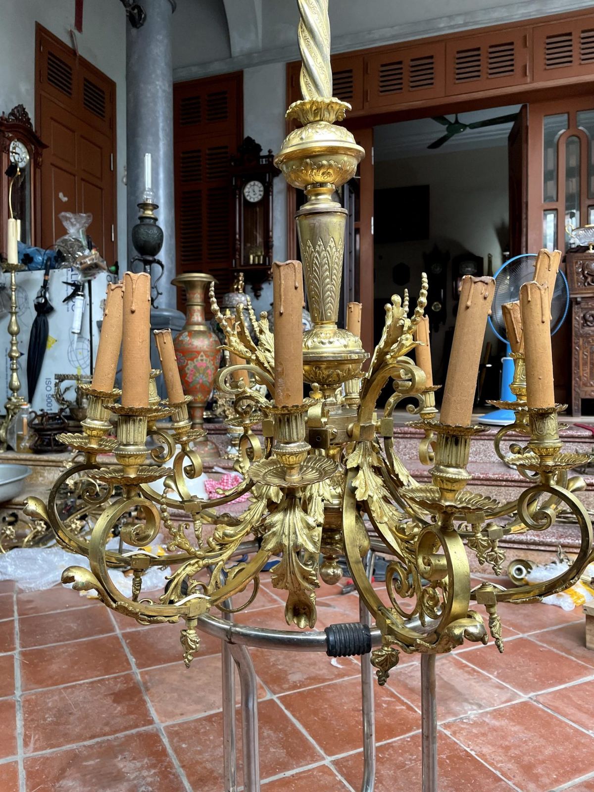 Đèn chùm 12 ngọn Pháp, đường kính 70cm – ảnh 4